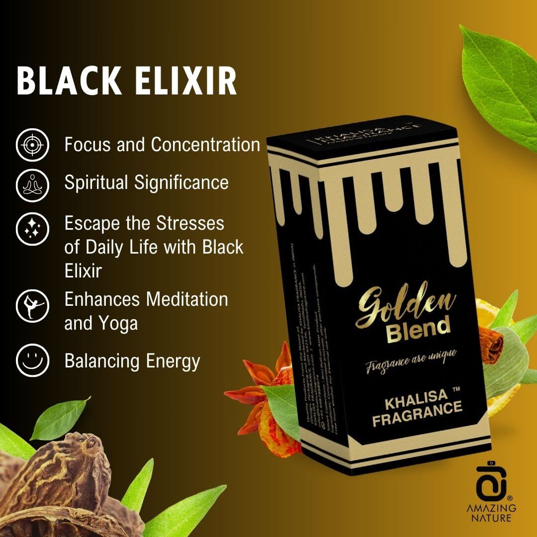 BLACK ELIXIR - PERFUME FOR YOGA & MEDITATION - TRANQUIL, LUXURIOUS, MYSTERIOUS